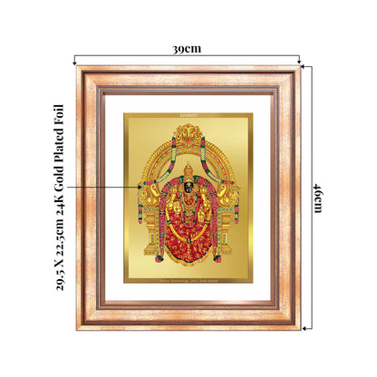 Goddess Padmavati | Consort of Lord Tirupati Balaji Wall Mount Photo Frame in 24K Gold Plated Foil