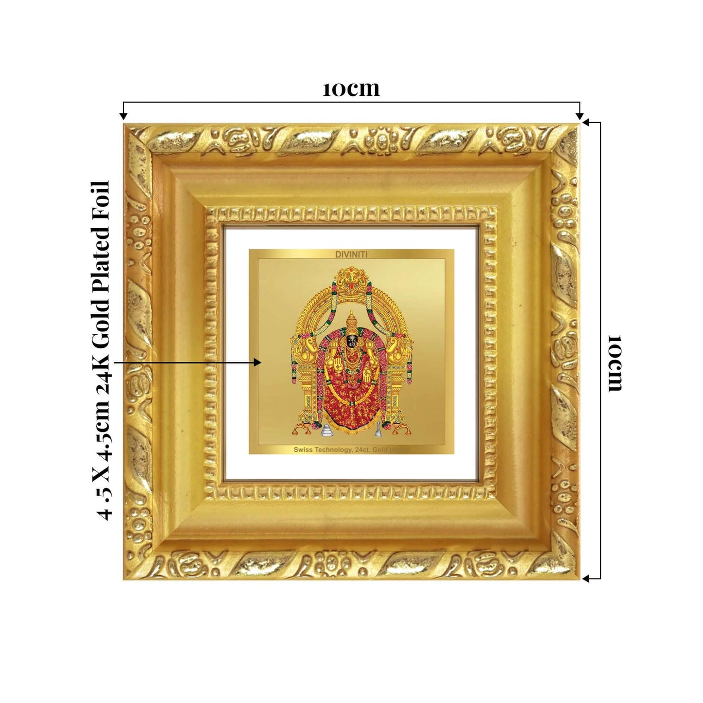 Padmavati | Sacred Jain Prayer Wall and Tabletop Photo Frame in 24K Gold Plated Foil