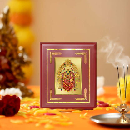 Goddess Padmavati Devi Wall & Tabletop Frame for Home & Temple in 24K Gold Plated Foil