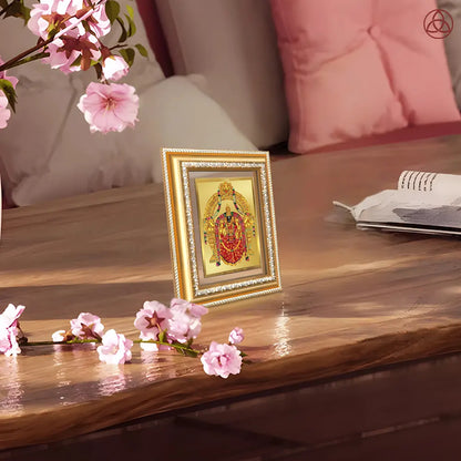 Goddess Padmavati | Consort of Lord Tirupati Balaji Wall & Tabletop Photo Frame in 24K Gold Plated Foil
