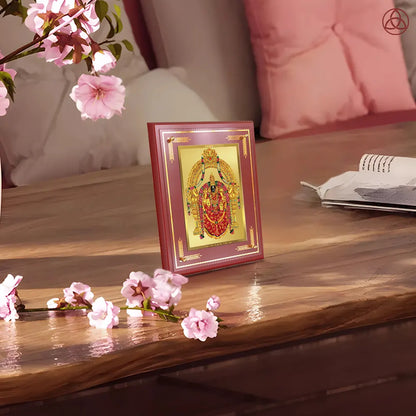 Goddess Padmavati | Consort of Lord Tirupati Balaji Wall & Tabletop Photo Frame in 24K Gold Plated Foil