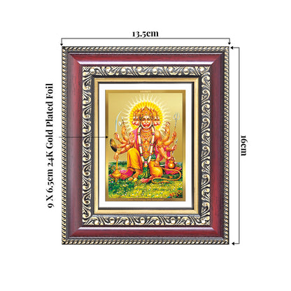 Panchmukhi Hanuman | Five-Faced Hanuman Wall & Tabletop Frame in 24K Gold Plated Foil
