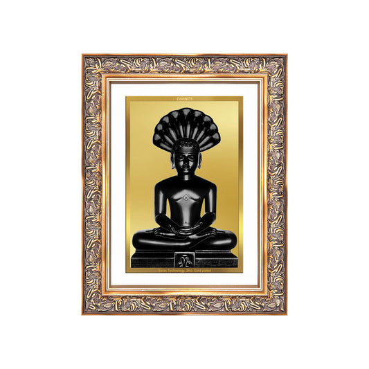 Lord Parshvanatha | 23rd Jain Tirthankara Wall Mount Photo Frame in 24K Gold Plated Foil