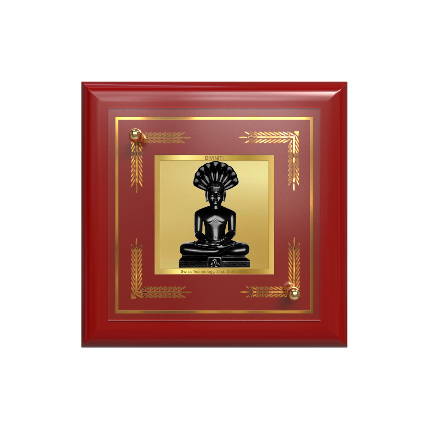 Lord Parshvanatha | 23rd Jain Tirthankara Tabletop Frame in 24K Gold Plated Foil