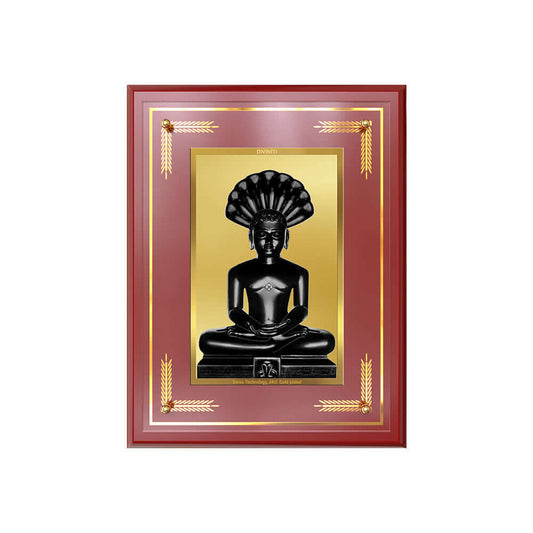 Lord Parshvanatha | 23rd Jain Tirthankara Wall and Tabletop Photo Frame in 24K Gold Plated Foil