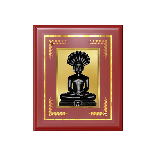 Lord Parshvanatha | 23rd Jain Tirthankara Wall & Tabletop Frame in 24K Gold Plated Foil