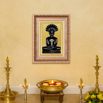 Lord Parshvanatha | 23rd Jain Tirthankara Wall Mount Photo Frame in 24K Gold Plated Foil