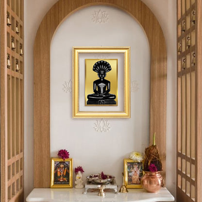 Lord Parshvanatha | 23rd Jain Tirthankara Wall Mount Photo Frame in 24K Gold Plated Foil