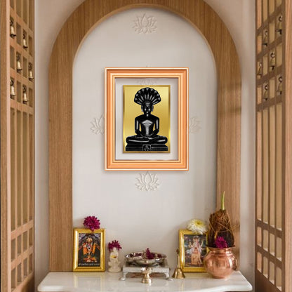 Lord Parshvanatha | 23rd Jain Tirthankara Wall Mount Photo Frame in 24K Gold Plated Foil