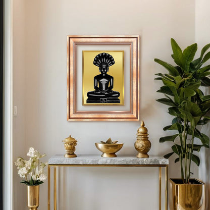 Lord Parshvanatha | 23rd Jain Tirthankara Wall Mount Photo Frame in 24K Gold Plated Foil