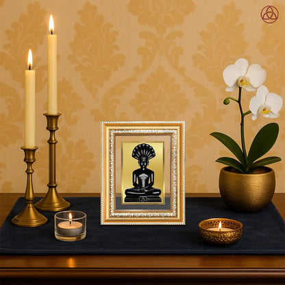 Lord Parshvanatha | 23rd Jain Tirthankara Wall & Tabletop Photo Frame in 24K Gold Plated Foil
