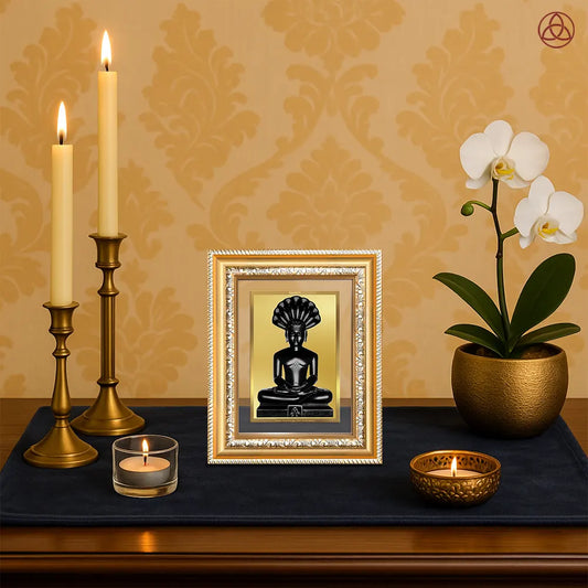 Lord Parshvanatha | 23rd Jain Tirthankara Wall & Tabletop Photo Frame in 24K Gold Plated Foil