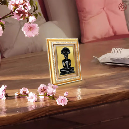 Lord Parshvanatha | 23rd Jain Tirthankara Wall & Tabletop Photo Frame in 24K Gold Plated Foil