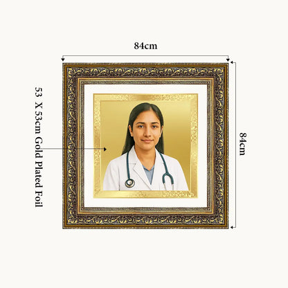 Portrait on Gold Immortalise Your Aurum Essence Square Photo Frame in 24K Gold Plated Foil