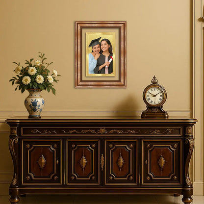 Portrait on Gold Immortalise Your Petite Luxe Rectangle Photo Frame in 24K Gold Plated Foil