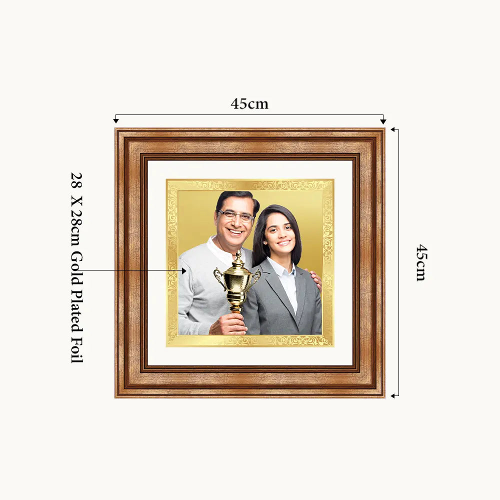Portrait on Gold Immortalise Your Petite Luxe Square Photo Frame in 24K Gold Plated Foil