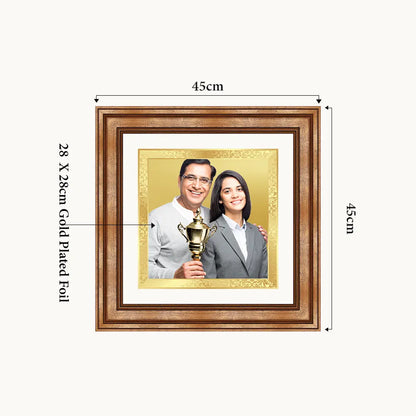Portrait on Gold Immortalise Your Petite Luxe Square Photo Frame in 24K Gold Plated Foil
