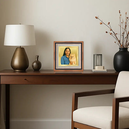 Portrait on Gold Immortalise Your Luxe Mini Square Photo Frame in 24K Gold Plated Foil