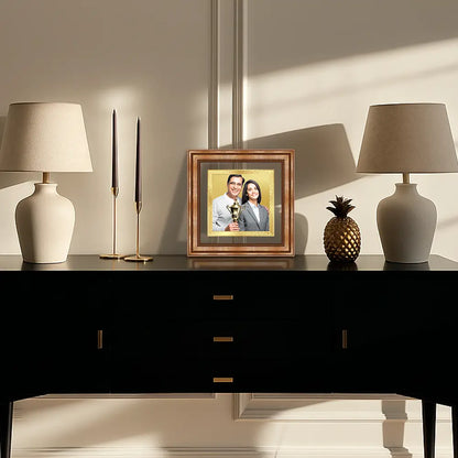 Portrait on Gold Immortalise Your Petite Luxe Square Photo Frame in 24K Gold Plated Foil