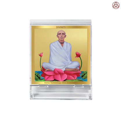 Ram Thakur | Divine Lord Ram Thakur Car Dashboard & Tabletop Photo Frame in 24K Gold Plated Foil