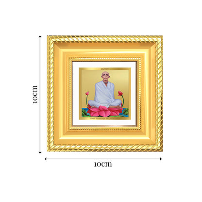 Diviniti Saint Ram Thakur Tabletop Photo Frame in 24K Gold Plated Foil | Peace, Devotion & Spiritual Blessings | DG015S1A (10x10 CM)