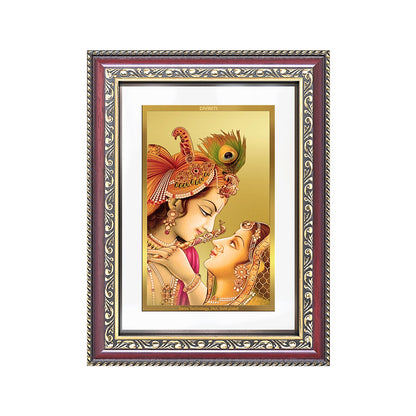 Krishna with Flute | Lord Krishna Wall and Tabletop Photo Frame in 24K Gold Plated Foil