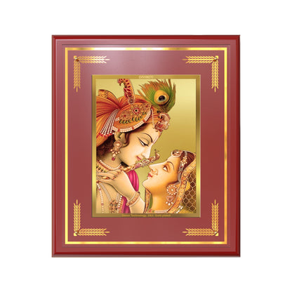 Krishna with Flute | Lord Krishna Wall Mount Photo Frame in 24K Gold Plated Foil