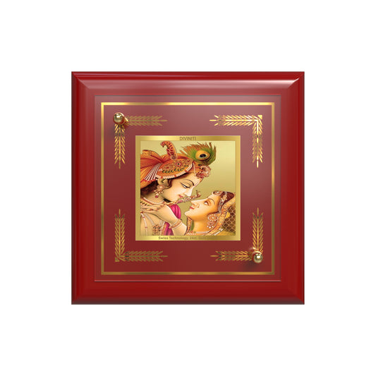 Krishna with Flute | Lord Krishna Tabletop Frame in 24K Gold Plated Foil