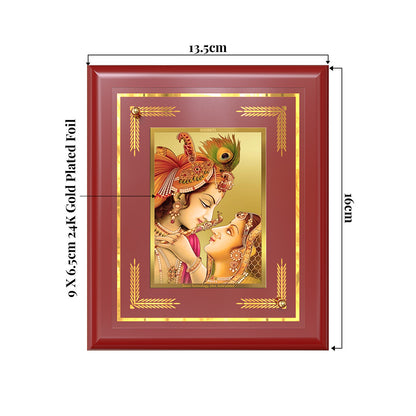 Krishna with Flute | Lord Krishna Wall & Tabletop Frame in 24K Gold Plated Foil
