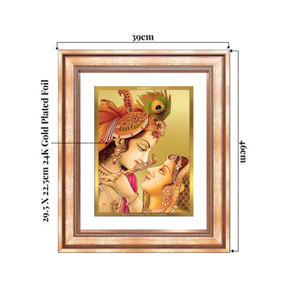 Krishna with Flute | Lord Krishna Wall Mount Photo Frame in 24K Gold Plated Foil