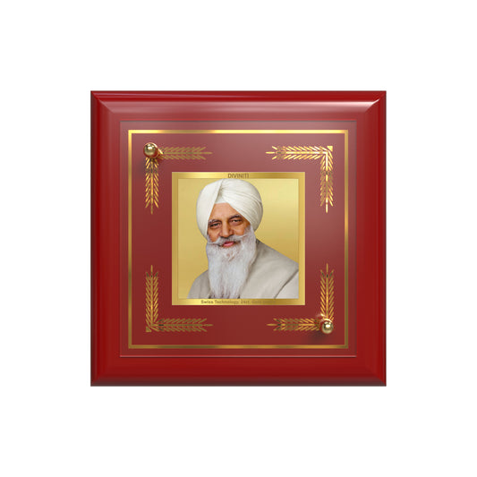 Baba Gurinder Singh Ji Maharaj | Spiritual Master of Radha Soami Satsang Beas Tabletop Frame in 24K Gold Plated Foil
