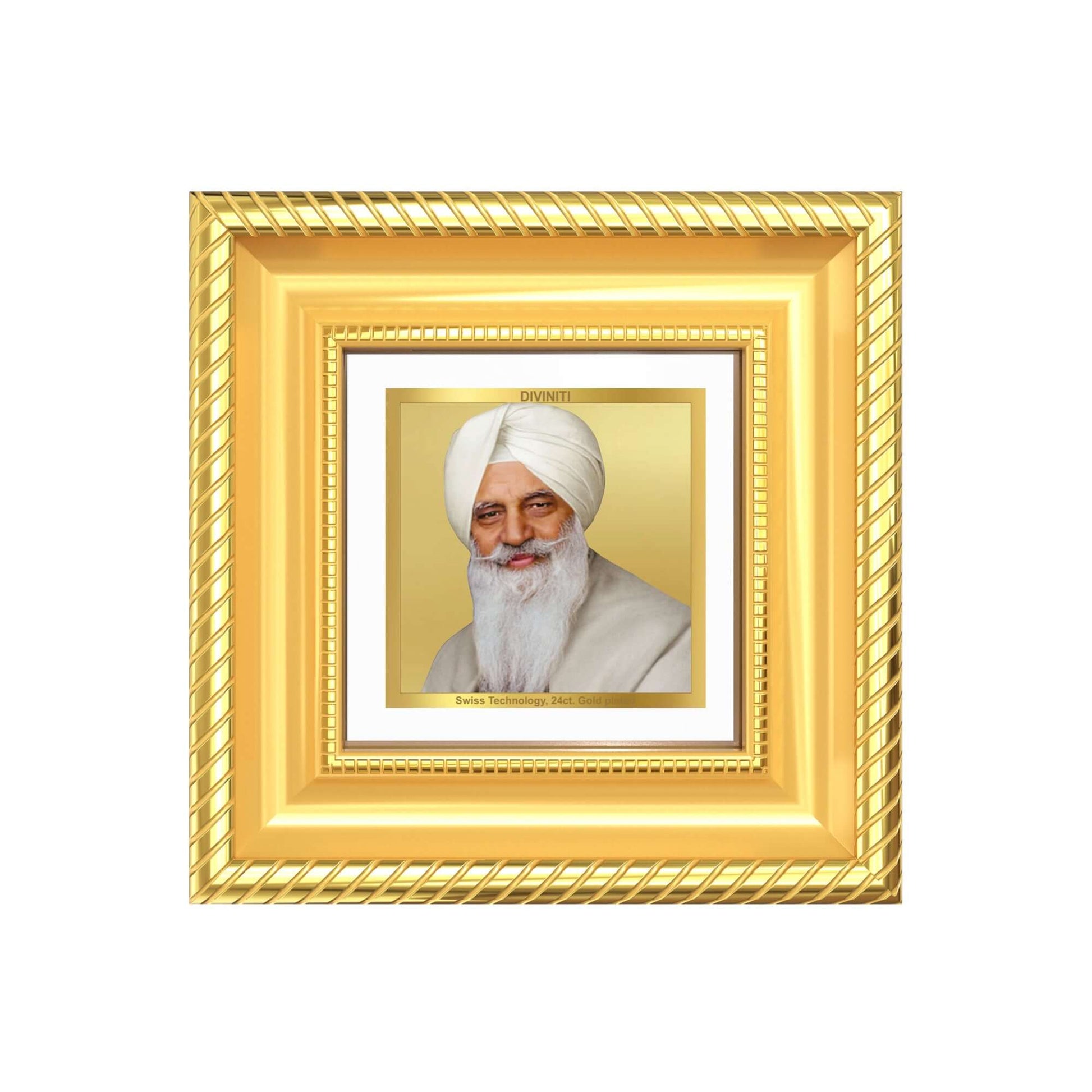 Baba Gurinder Singh Ji Maharaj in 24k gold plated foil