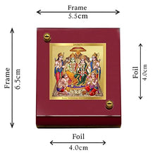 Load image into Gallery viewer, Diviniti 24K Gold Plated Ram Darbar Frame For Car Dashboard, Home Decor, Table Festival Gift (5.5 x 6.5 CM)
