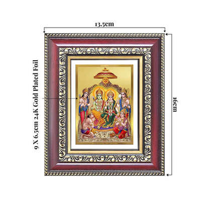 Ram Darbar Wall & Tabletop Frame for Home & Temple in 24K Gold Plated Foil