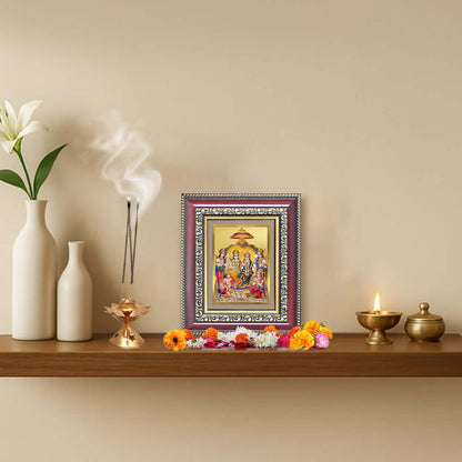 Ram Darbar Wall & Tabletop Frame for Home & Temple in 24K Gold Plated Foil