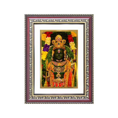 Ram Lalla | Divine Child of Lord Ram at Ayodhya Temple Wall and Tabletop Photo Frame in 24K Gold Plated Foil
