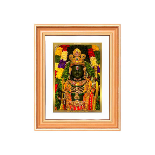 Ram Lalla | Divine Child Form of Lord Ram at Ayodhya Temple Wall & Tabletop Frame in 24K Gold Plated Foil