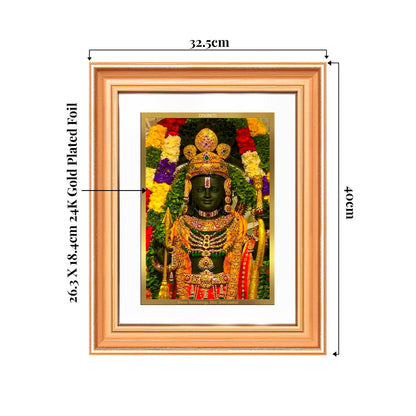 Ram Lalla | Divine Child Form of Lord Ram at Ayodhya Temple Wall & Tabletop Frame in 24K Gold Plated Foil