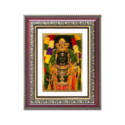 Ram Lalla | Divine Child of Lord Ram at Ayodhya Temple Wall and Tabletop Photo Frame in 24K Gold Plated Foil