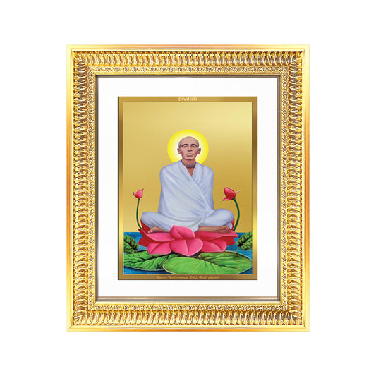 Saint Ram Thakur | Divine Mystic and Spiritual Master Wall & Tabletop Frame in 24K Gold Plated Foil.