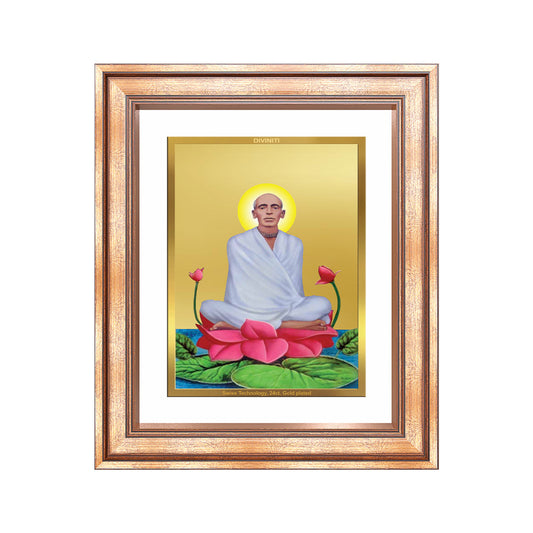 Saint Ram Thakur | Divine Mystic and Spiritual Master Wall & Tabletop Frame in 24K Gold Plated Foil