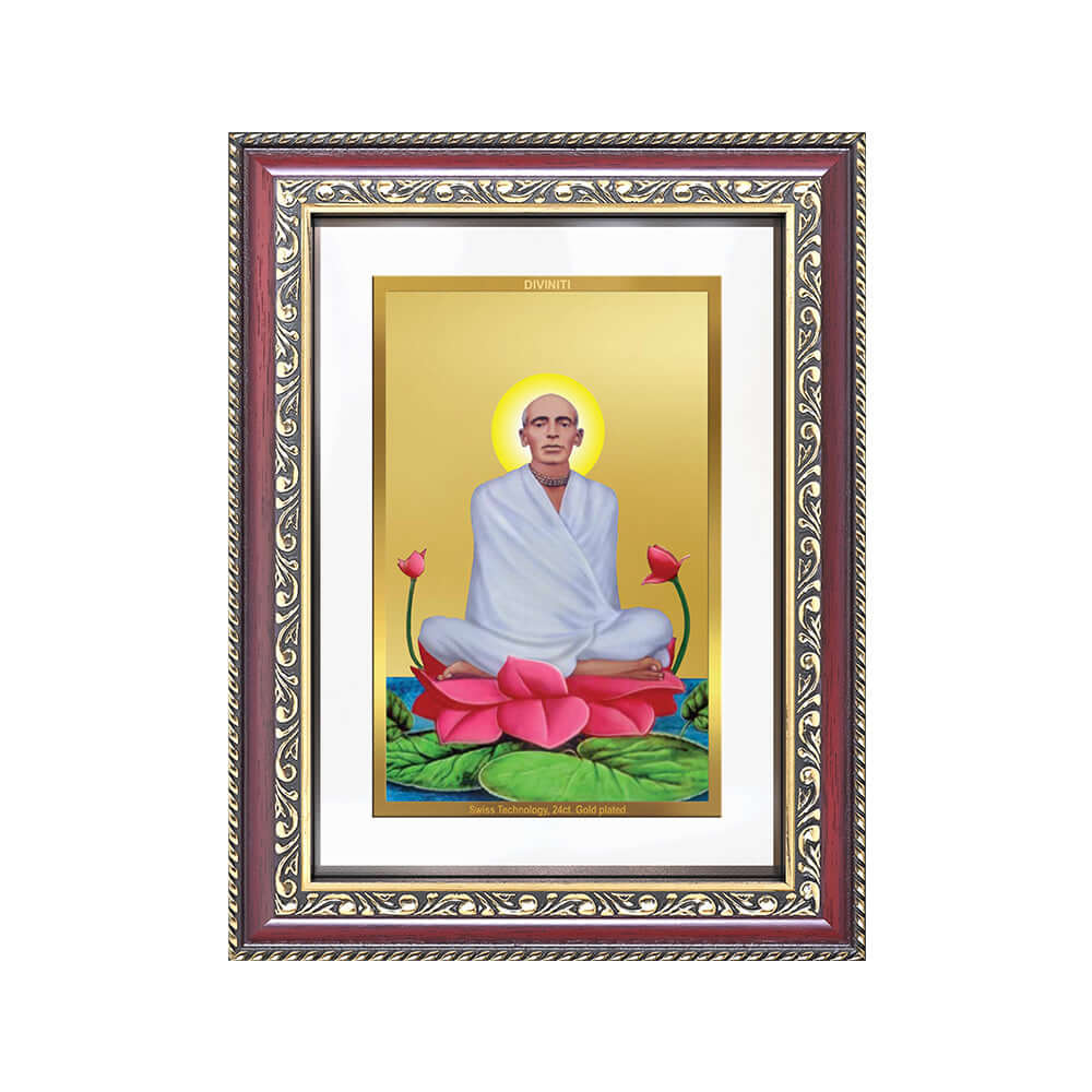Saint Ram Thakur | Divine Mystic and Spiritual Master Wall and Tabletop Photo Frame in 24K Gold Plated Foil