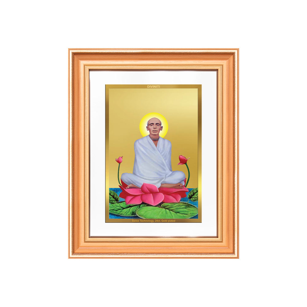 Saint Ram Thakur | Divine Mystic and Spiritual Master Wall & Tabletop Frame in 24K Gold Plated Foil