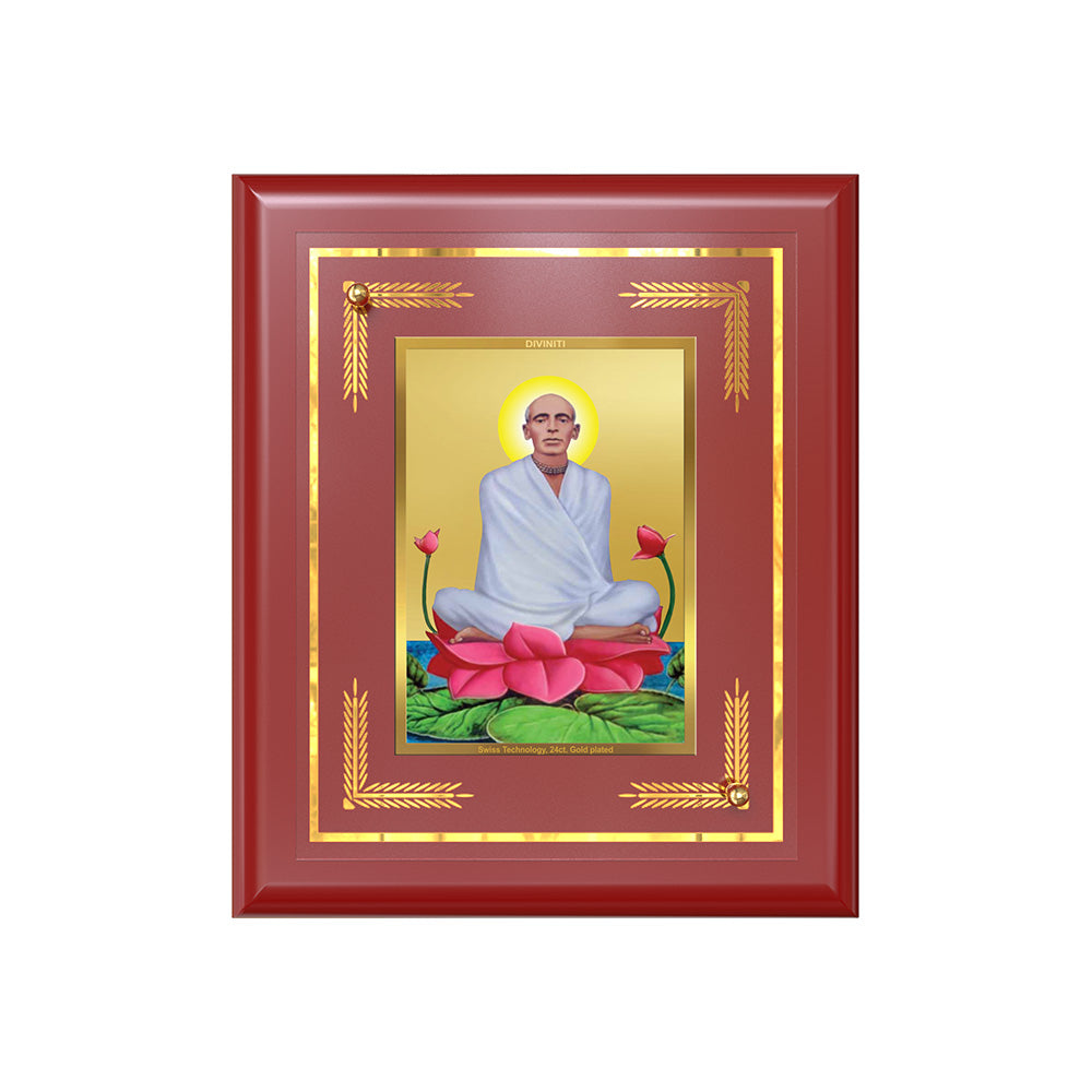 Saint Ram Thakur | Divine Mystic and Spiritual Master Wall & Tabletop Frame in 24K Gold Plated Foil