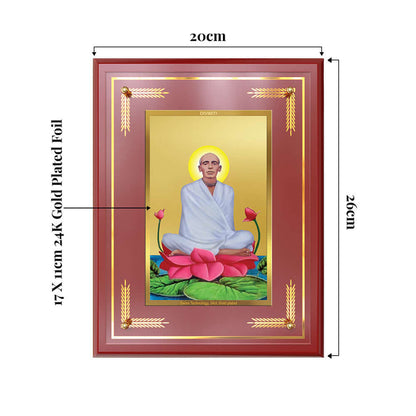 Saint Ram Thakur Photo Frame showing product dimensions, ideal for spiritual décor and devotional gifting.