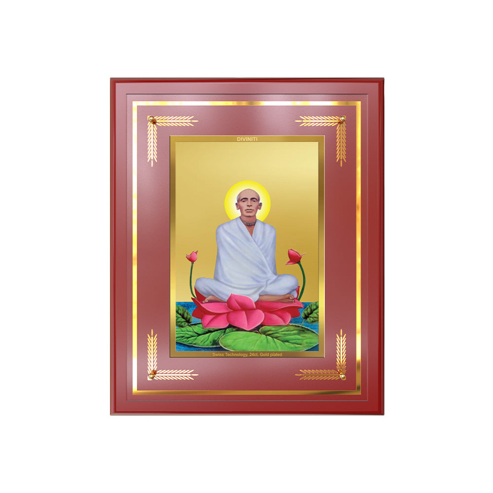 Saint Ram Thakur | Divine Mystic and Spiritual Master Wall & Tabletop Frame in 24K Gold Plated Foil