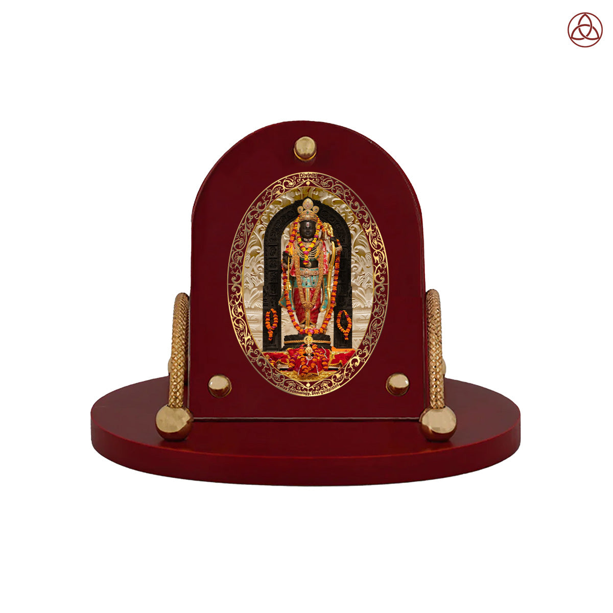 Ram Lalla | Lord Ram Lalla 24K Gold Plated Divine Photo Frame for Car Dashboard, Home Décor & Tabletop | Blessings of Purity, Devotion & Protection