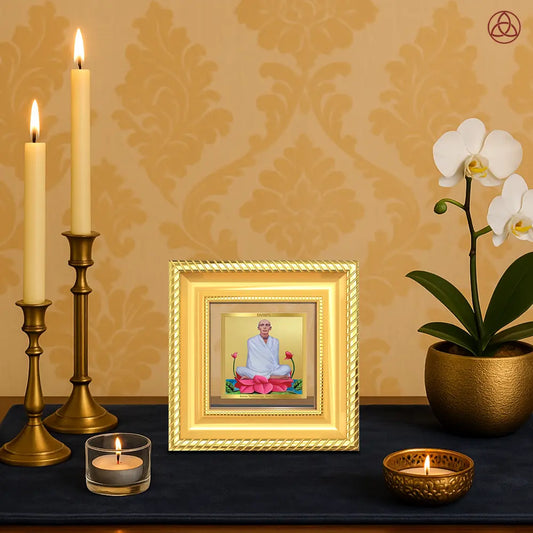 Saint Ram Thakur | Divine Mystic and Spiritual Master Tabletop Frame in 24K Gold Plated Foil