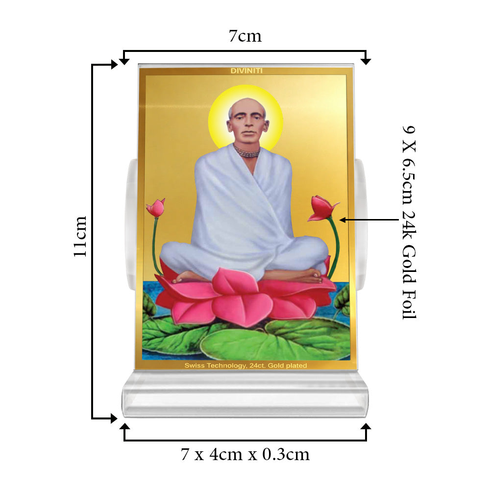 Saint Ram Thakur | Divine Mystic and Spiritual Master Car Dashboard Frame in 24K Gold Plated Foil