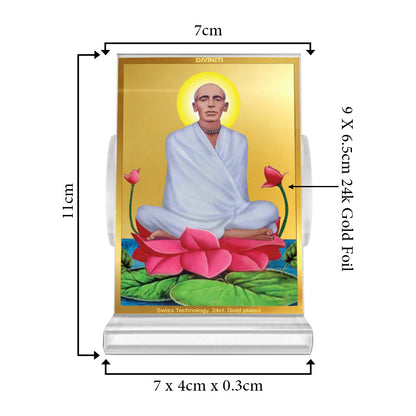 Saint Ram Thakur | Divine Mystic and Spiritual Master Car Dashboard Frame in 24K Gold Plated Foil